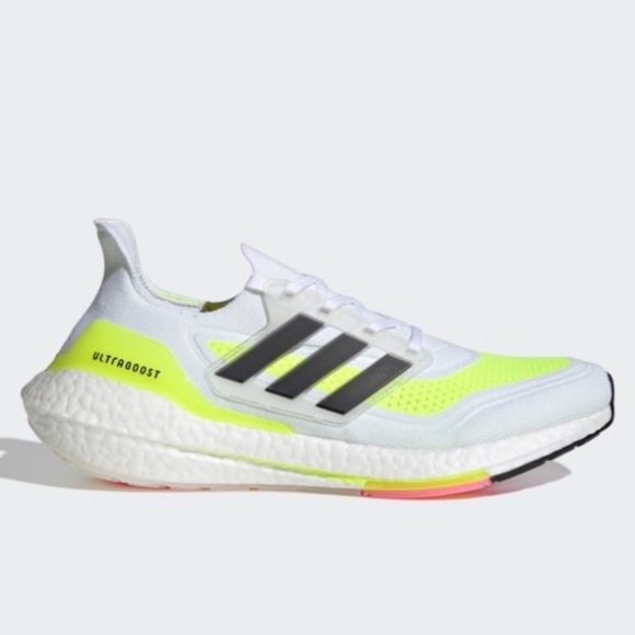 adidas UltraBOOST 21 White Solar Yellow - Picture 2 of 8
